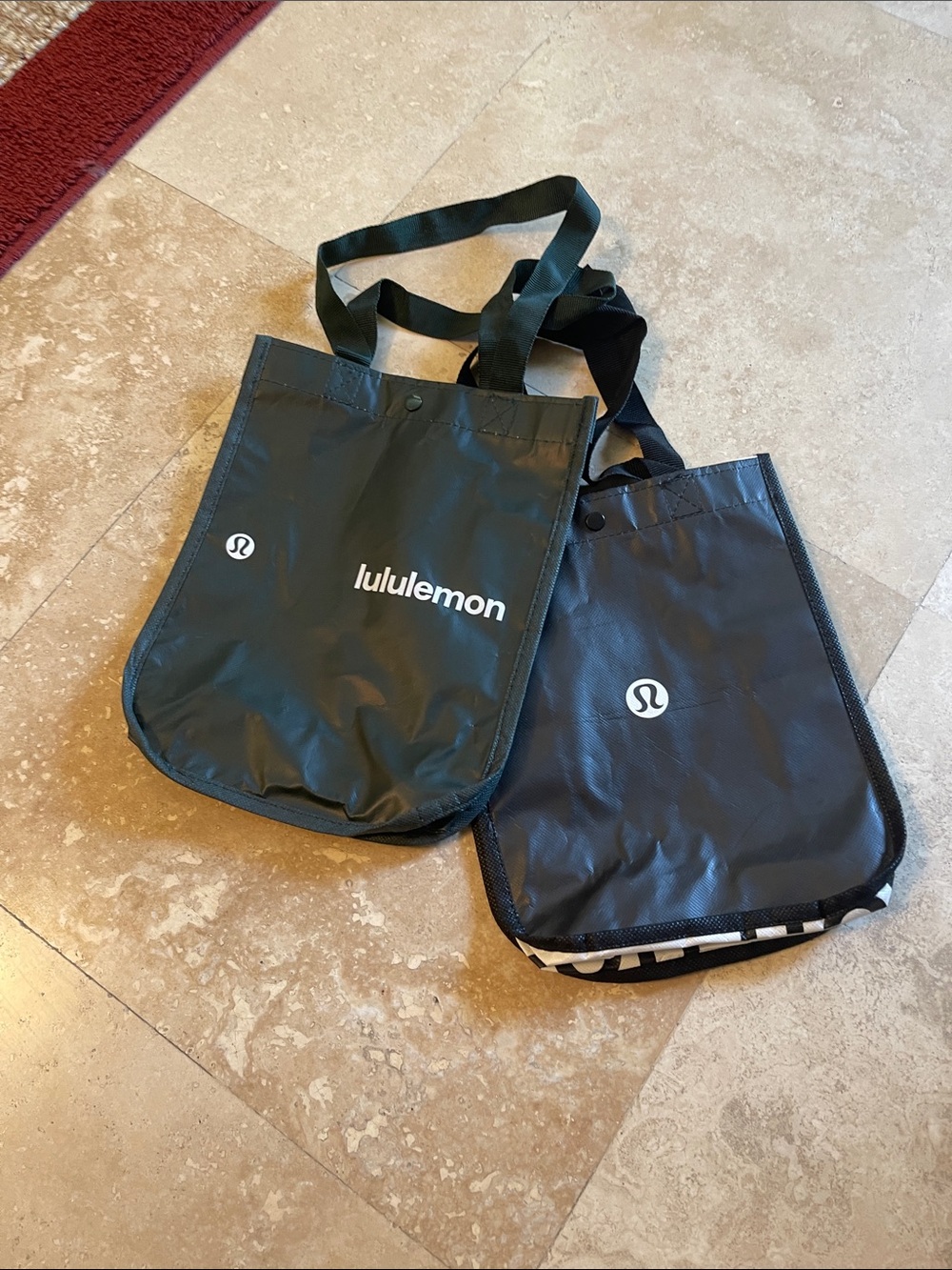 lululemon athletica Black Logo Tote Bags - Pair
